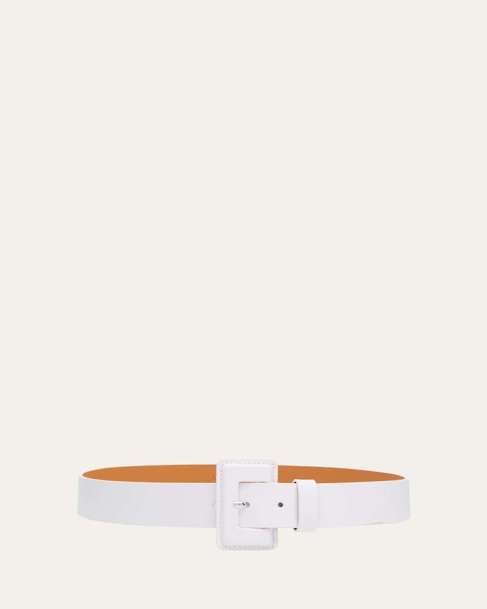 La Petite Merveilleuse Timeless Leather Belt with Covered Buckle